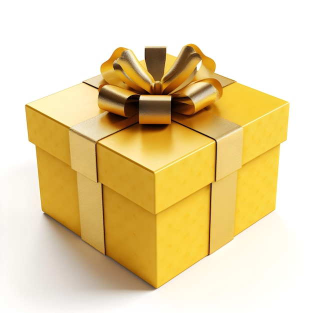 A yellow box with a bow