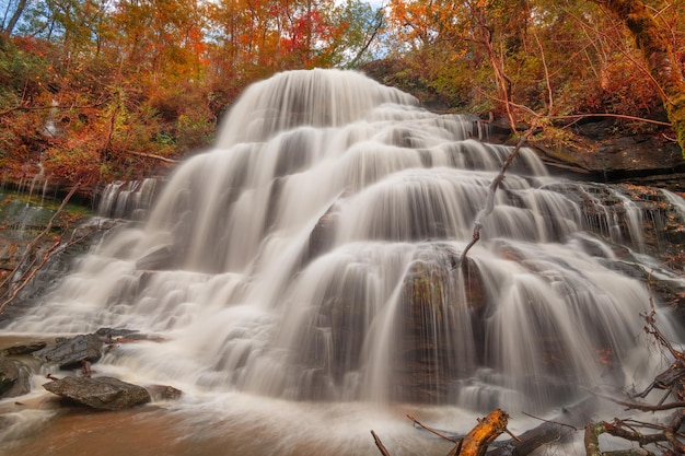 Photo yellow branch falls walhalla south carolina usa