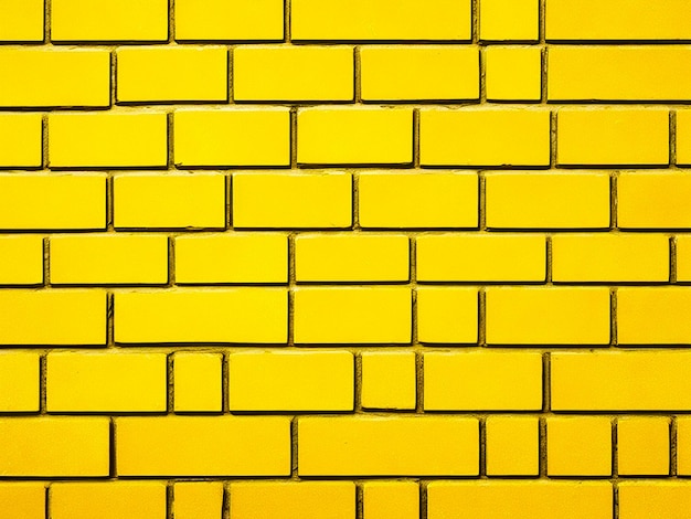Yellow brick wall texture background generated by ai