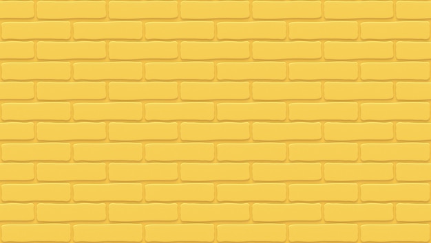 Yellow brick wall texture. Empty background. Vintage stonewall. 