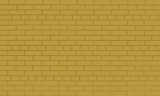 A yellow brick wall with a dark brown color.