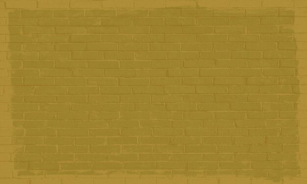 A yellow brick wall with a dark brown paint job.