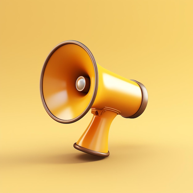 a yellow and brown megaphone