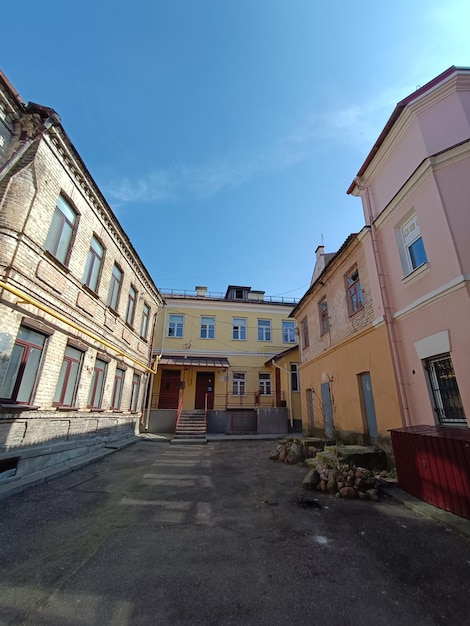 The yellow building in the middle is the house where the house is located.