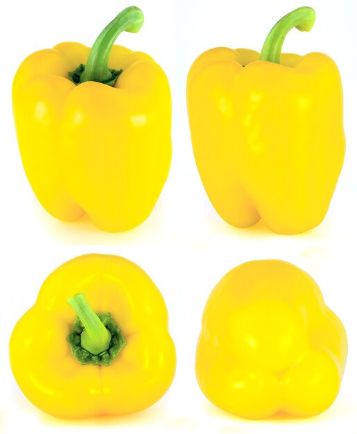 Photo yellow bulgarian pepper isolated on white background