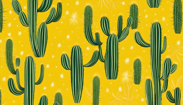 Yellow cactus on a yellow background