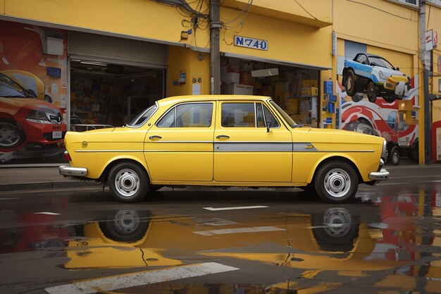 yellow car