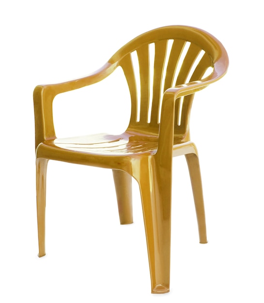 Photo yellow chair on white