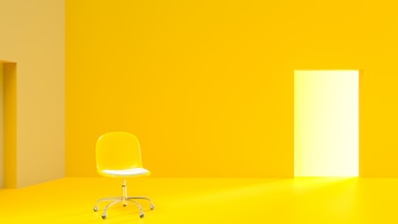 Premium Photo | Yellow chairs in a yellow room