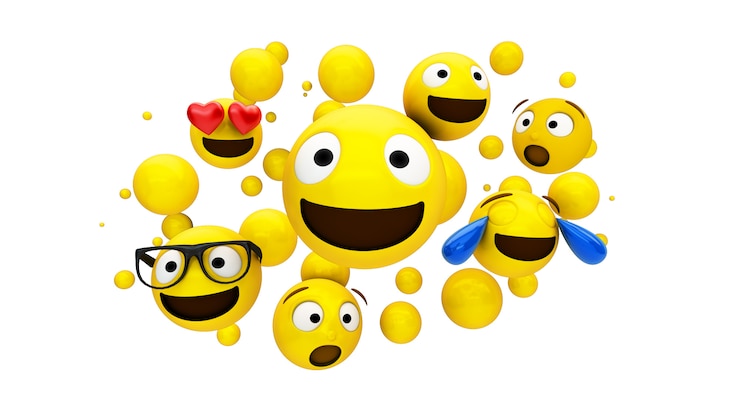 Yellow characters floating