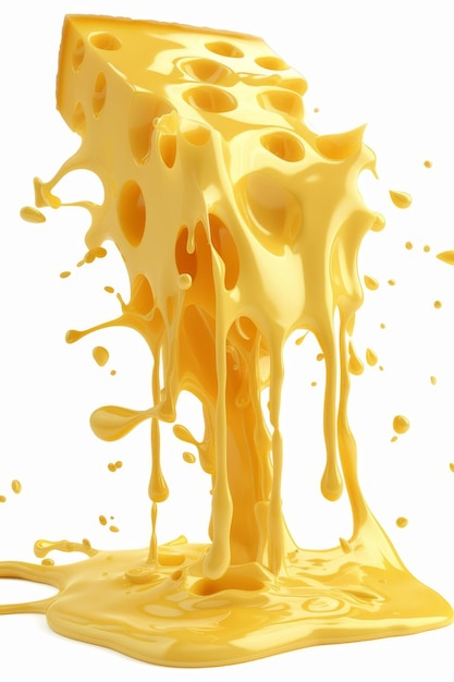yellow cheese with holes processed Generative AI
