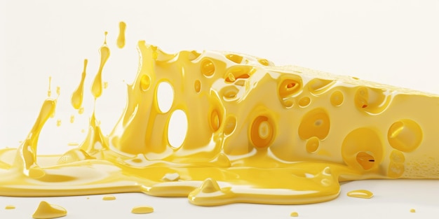 yellow cheese with holes processed Generative AI