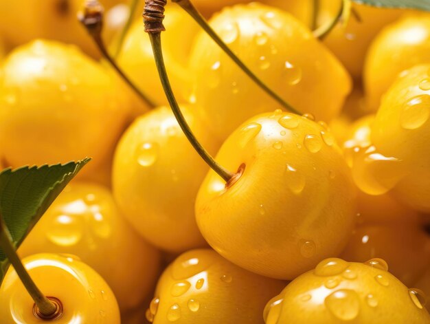 Yellow cherry background