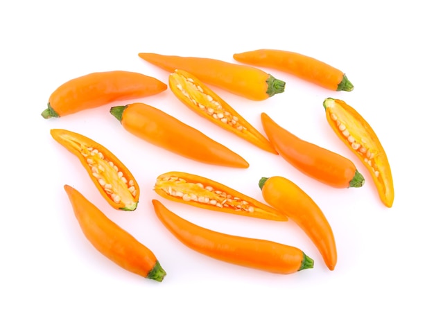 Yellow chili pepper isolated