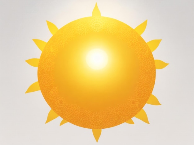 Yellow circle on transparent background simple 3d sun icon png