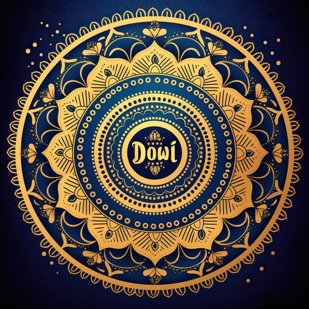 Photo a yellow circle with the word dole is on a blue background