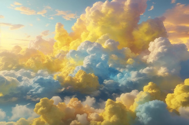 Yellow Clouds Background Cloud Background Clouds Background Sky Background Clouds Texture Clouds Wallpaper AI Generative