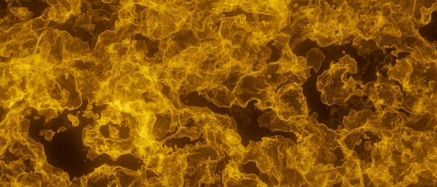 Yellow clouds space background 3d rendering