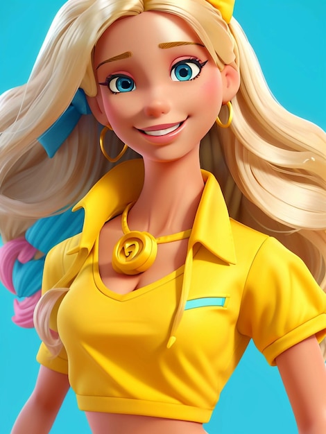 yellow color barbie doll