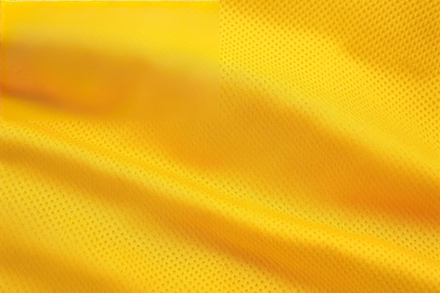 Yellow color football jersey clothing fabric texture sports wear background close up