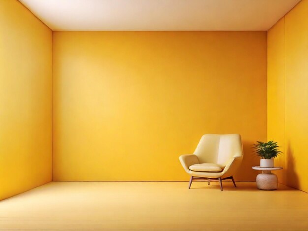 Photo yellow color gradient room background