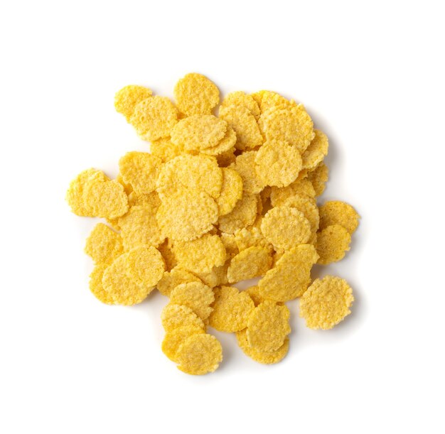 Yellow corn cereal isolated