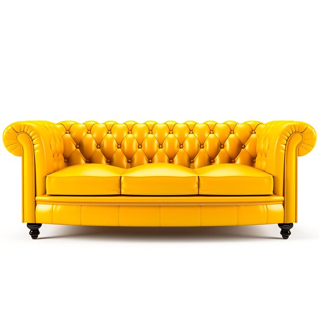 Желтый диван со стеной и словами