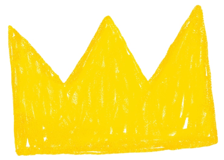 Photo 黄色い冠のアイコン png 可愛い筆の形 透明な背景