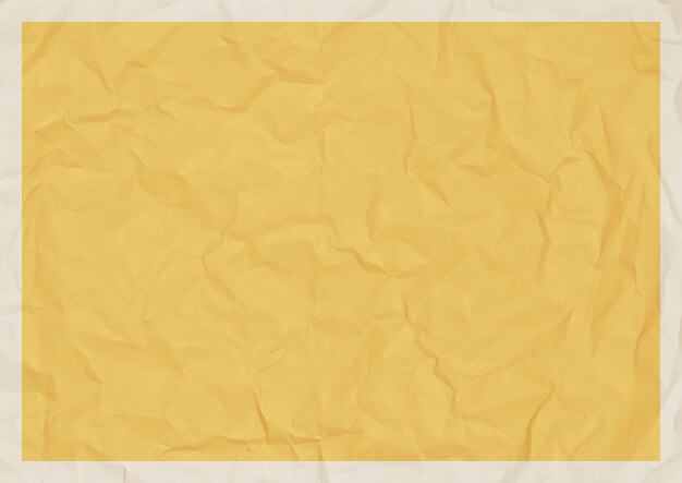 Photo yellow crumple paper texture background