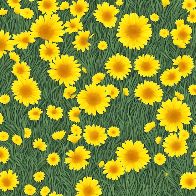 Yellow daisy flowers background flower wallpaper background design