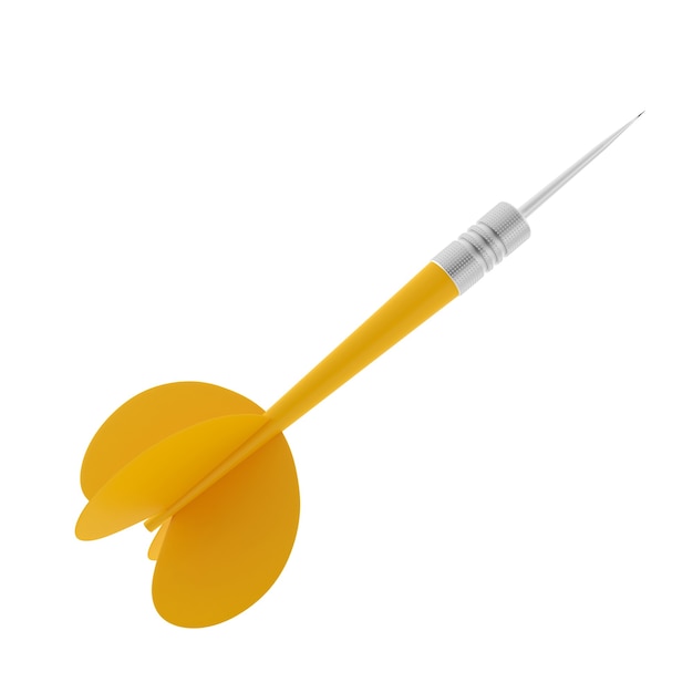 Photo yellow dart isolated