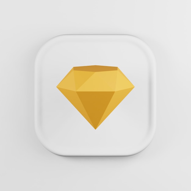 Photo yellow diamond icon cartoon style.