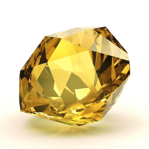 A yellow diamond is displayed on a white background.