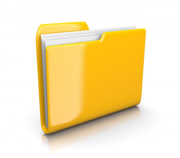 Photo yellow document folder