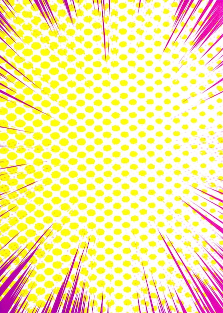 Foto punti gialli con disegno a scoppio solare sfondo verticale illustrazione sfondo