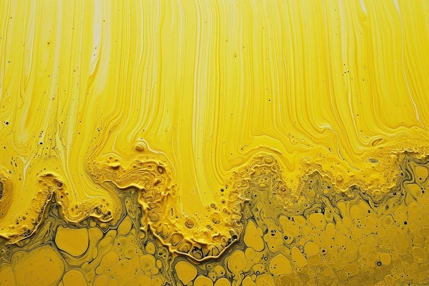 Yellow draining technique in acrylic design