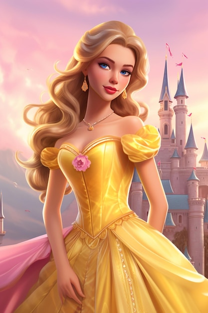 Yellow dressed princess