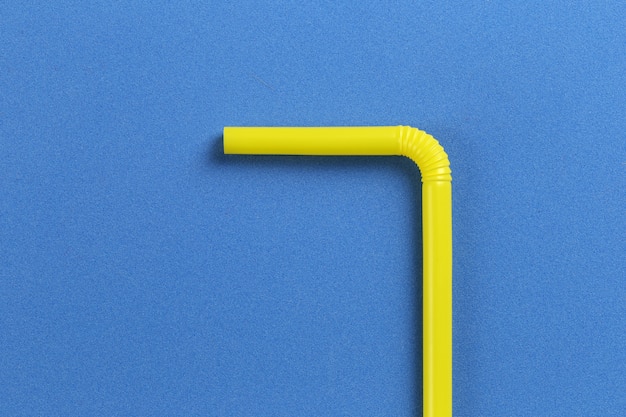 Yellow drinking straw 