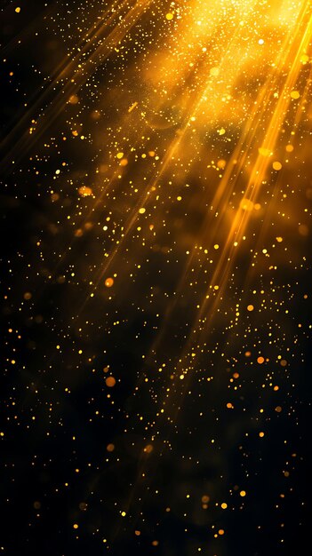 Yellow Dust Sunburst Effect With Radiant Sunbeams and Yellow Effect FX Texture Film Fillter BG Art