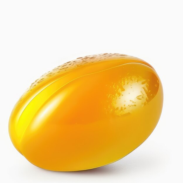 A yellow egg with the word " honey " on it.