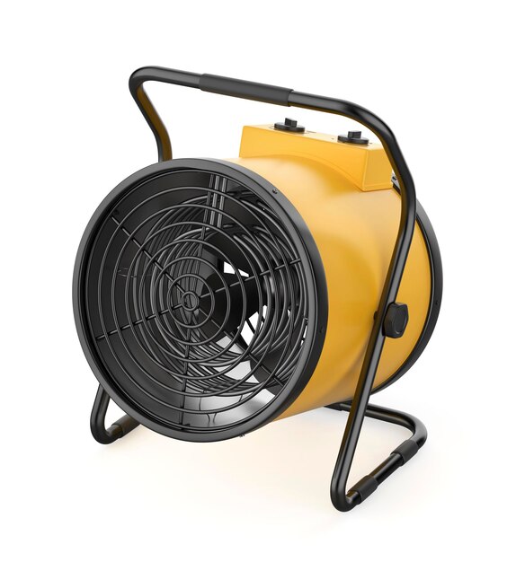 Premium Photo Yellow electric fan heater