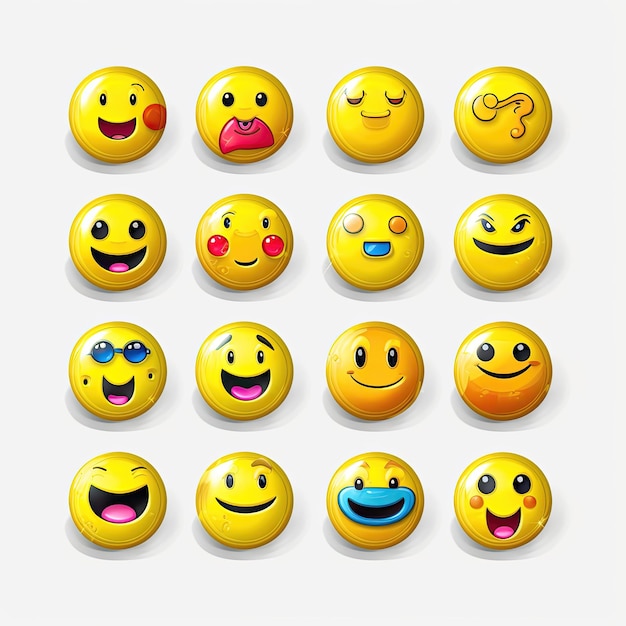 Yellow emoji smiley ai generated