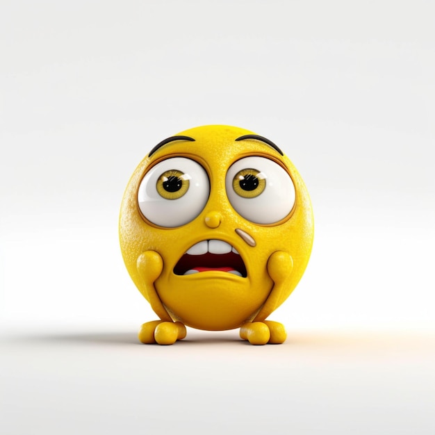 yellow emoji surprised face