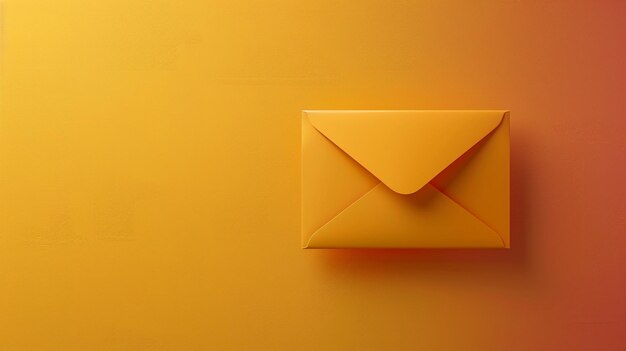 Yellow Envelope on Yellow Background Email Marketing Concept