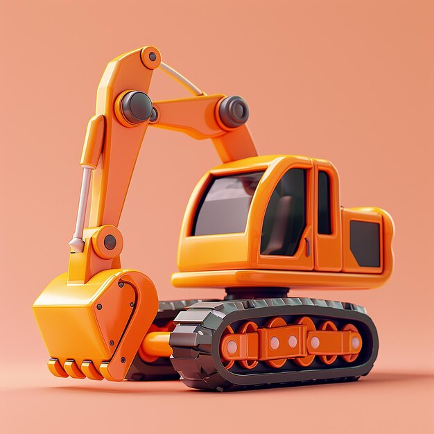 Photo a yellow excavator is made by legos