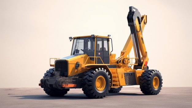 Yellow Excavator on Pile of Dirt