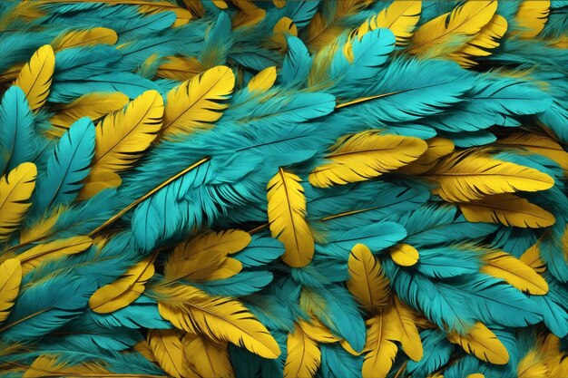 Yellow Feather Background Feather Wallpaper Feathers Background Fluffy Feather Texture Feather Pattern Feather Texture Fur Texture AI Generative