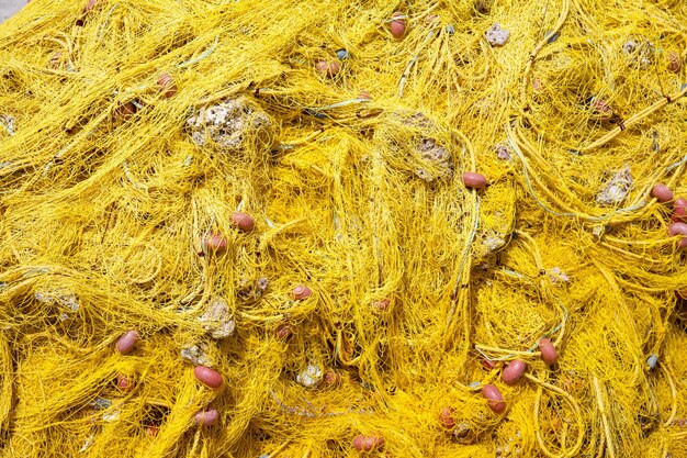 Yellow fishing net