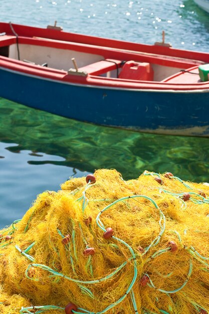 Yellow fishing nets