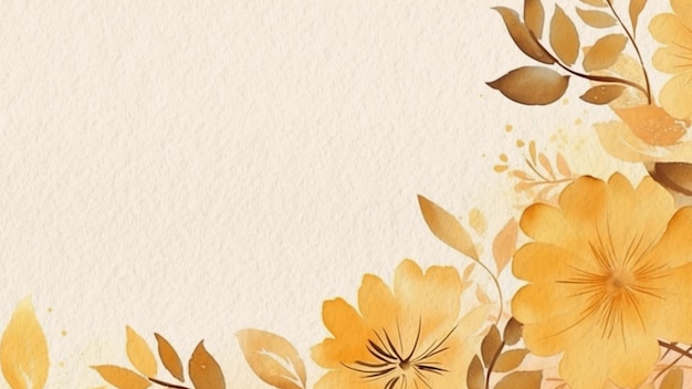 A yellow flower background with a floral border.